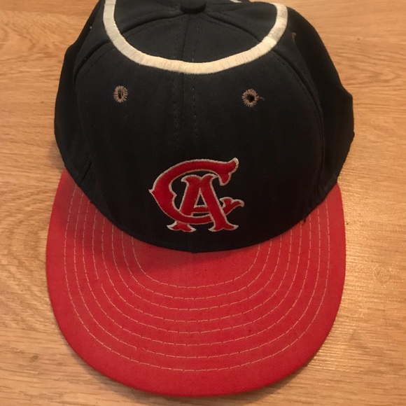 American Needle Raglan Wash Ladies California Angels Navy and Pink Baseball Hat